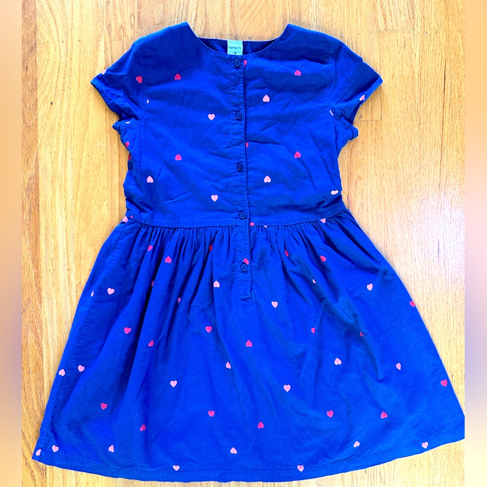 Carter’s Girls All Over Hearts Dress EUC 💕